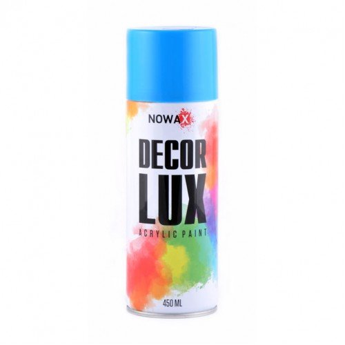 Акриловая краска глянцевая светло голубая NOWAX Decor Lux (5012) 450мл