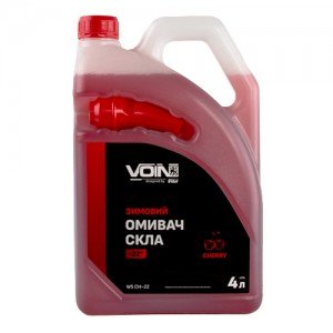 Омыватель стекла зимний VOIN "-22" Cherry 4л (канистра с лейкой)