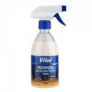Полироль для пластика и винила VITOL матовая 400 мл Ваниль (VTP-4009)