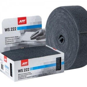 APP Наждачка волокнистая WSR 222 100mm x 10m, серый (10 шт), среднеабразивная, рулон (06ZR220)